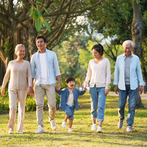 Three,Generation,Happy,Asian,Family,Walking,Outdoors,In,Park Three,Generation,Happy,Asian,Family,Walking,Outdoors,In,Park